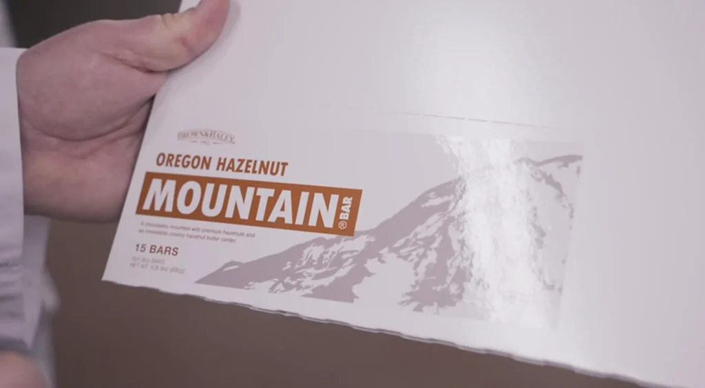 Oregon Hazelanut Mountain Bar packaging