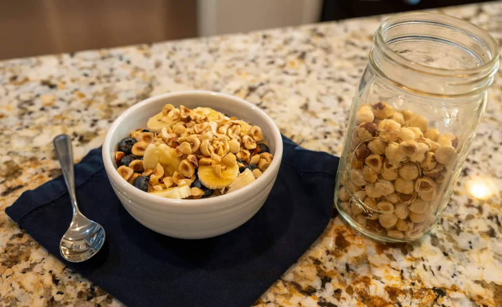 hazelnuts in cereal